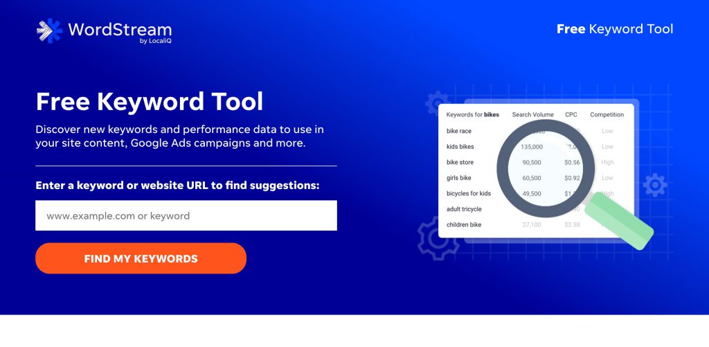 WordStream Free Keyword Tool