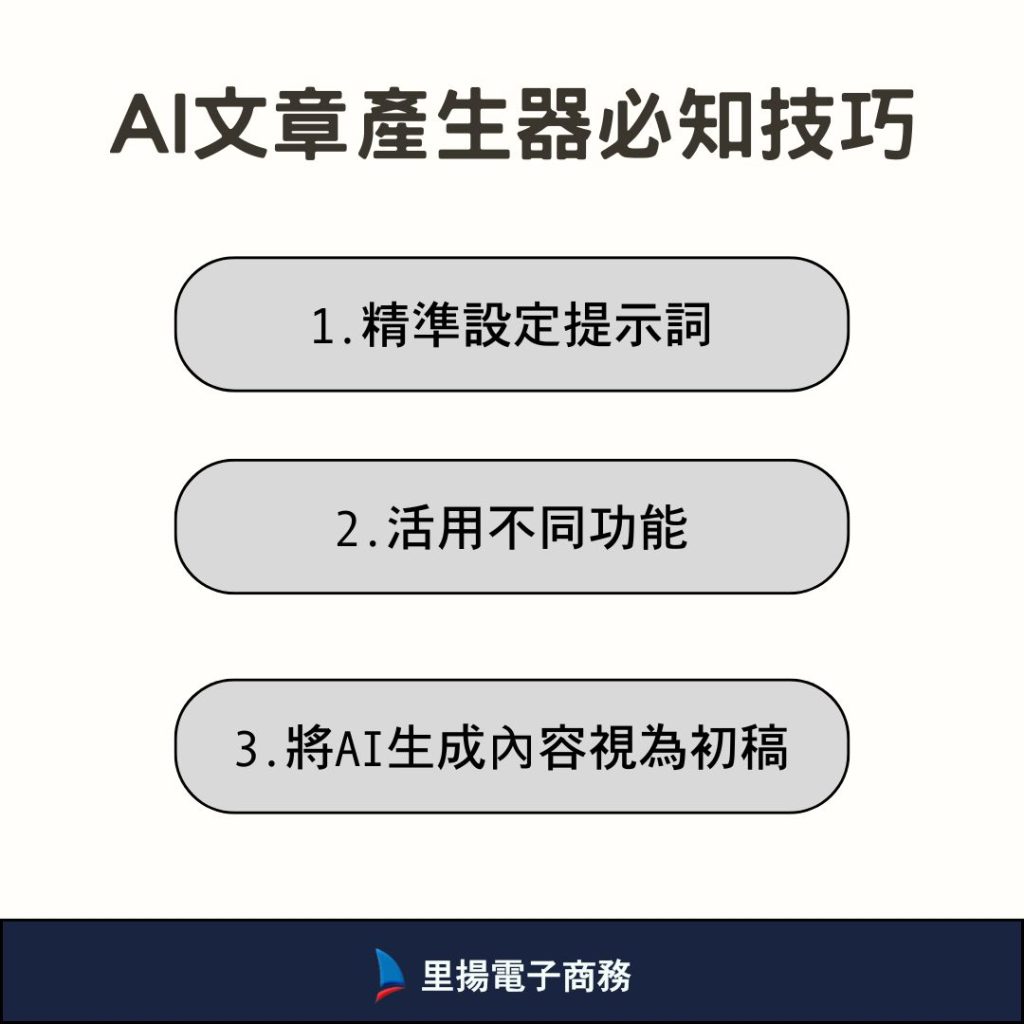 使用AI文章產生器必知技巧